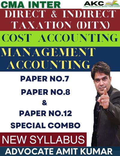 CMA Inter New Syllabus DITX COST ACCOUNTING & MANAGEMENT ACCOUNTING COMBO